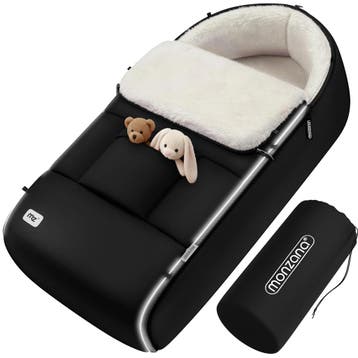 Voetenzak voor kinderwagen Zwart gevoerd (Kinder Verzorging), Verzenden, Nieuw