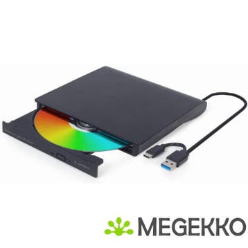 Gembird DVD-USB-031 optisch schijfstation extern DVDRW Zwart, Computers en Software, Verzenden, Nieuw
