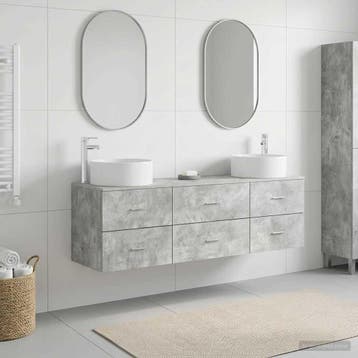 vidaXL Badkamermeubelset 3 st Betongrijs 161,5 x 44,5 x 80, Verzenden, Nieuw