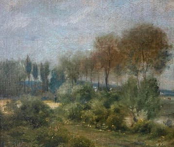 Antoine Chintreuil (1814-1873) - Paysage aux peupliers