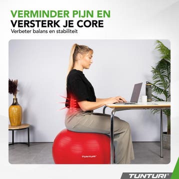 Tunturi Anti Burst Fitness bal met Pomp - Yoga bal 65 cm -, Ophalen of Verzenden, Zo goed als nieuw