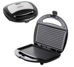 Tosti-ijzer Zwart/Zilver Elektrisch 750W Anti-aanbak, Verzenden, Nieuw