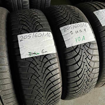 2 x Goodyear UltraGrip 9 205-60-16 Winterbanden 6mm, Auto-onderdelen, Banden en Velgen, Gebruikt, 16 inch, Band(en), Personenwagen