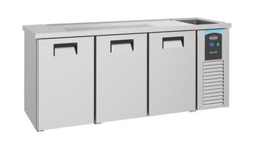 CombiSteel Bierkoeler | RVS | 3 Deuren Links + 1 Spoelbak Re, Ophalen of Verzenden, Nieuw