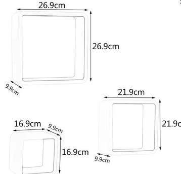 3-delige Houten Wandplanken – CD en  Boek Organizer, Huis en Inrichting, Verzenden, Nieuw
