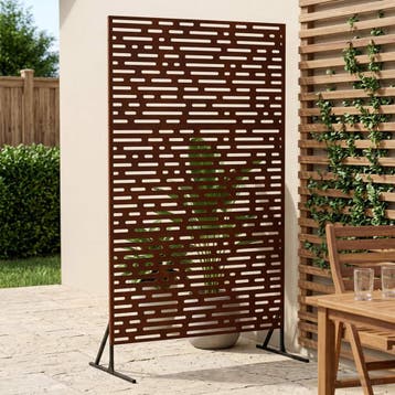 vidaXL Privacyscherm 100 x 50 x 180 cm weervast staal, Verzenden, Nieuw, IJzer