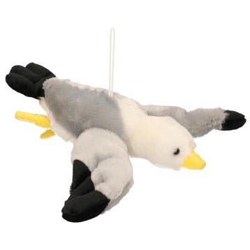 Pluche vliegende meeuw knuffel 28 cm - Knuffel vogels, Verzenden, Nieuw