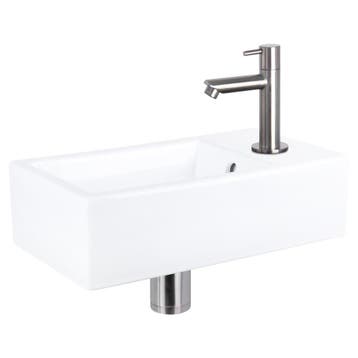 Fonteinset Differnz Force Keramiek 40x22x11.5 cm Wit Met, Ophalen of Verzenden, Nieuw, Overige typen