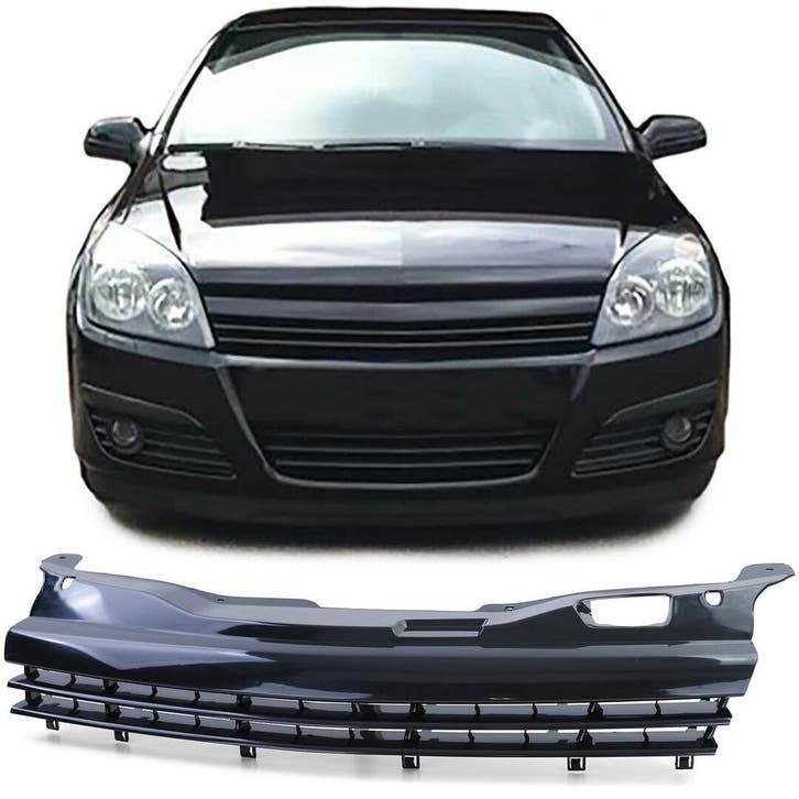 Zwarte Gril Zonder Embleem Opel Astra H 2004-2006 PA053, Auto-onderdelen, Carrosserie en Plaatwerk, Nieuw, Herkomst onderdeel bekend