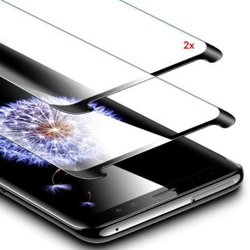 2 STUKS Galaxy S9 Plus Case Friendly 3D Tempered Glass Scree, Ophalen of Verzenden, Nieuw
