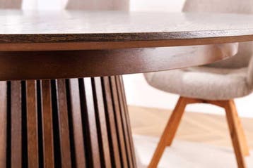 Uitschuifbare eettafel VALHALLA WOOD 120-160-200cm gerookt, Ophalen of Verzenden, Nieuw