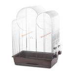 Vogelkooi Duvo Eliza – Bruin/Chroom Binnenkooi voor Parki., Verzenden, Nieuw, Overige materialen, Vogelkooi