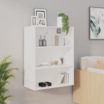 vidaXL Hangkast 69,5x32,5x90 cm wit, Minder dan 50 cm, Verzenden, Nieuw, Minder dan 100 cm