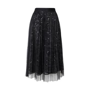 Princess goes Hollywood • zwarte midi rok pailletten • 36, Kleding | Dames, Rokken, Princess goes Hollywood, Verzenden, Zwart