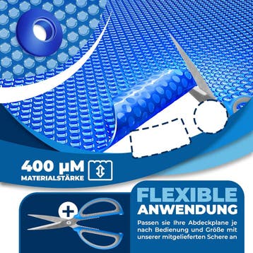 Zwembad Afdekzeil - Rond - Solarzeil - 305 cm - Blauw - KESS, Verzenden, Zo goed als nieuw