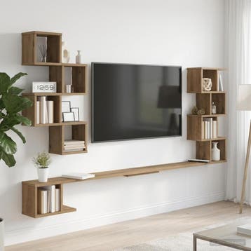 vidaXL Vaste TV Plank Artisanaal eiken 200 x 15 x 94 cm, Verzenden, Nieuw