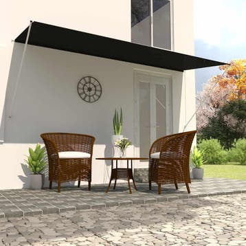 vidaXL Luifel uittrekbaar 400x150 cm antraciet, Verzenden, Nieuw
