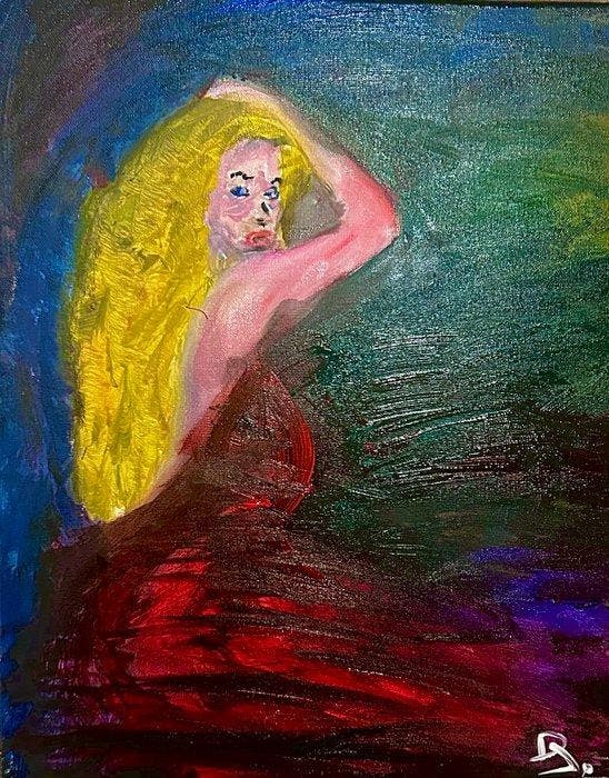 artdanaux - La robe des silences, Antiek en Kunst, Kunst | Schilderijen | Klassiek
