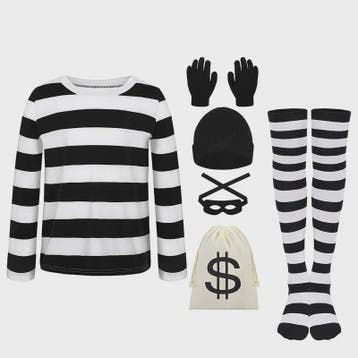 Dames Bankrover Kostuum Set - Halloween, Carnaval & Feest Ou, Verzamelen, Verzenden, Nieuw