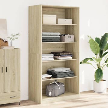 vidaXL Kledingkast 100x50x200 cm bewerkt hout sonoma, Verzenden, Nieuw