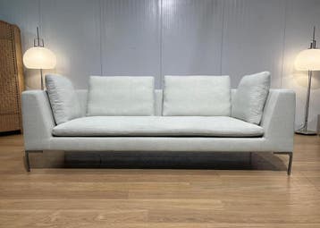 NIEUW GESTOFFEERD B en B Italia Charles 3-Zits + GARANTIE, Design Bankstellen B&B Italia, 75 tot 100 cm, Ophalen of Verzenden