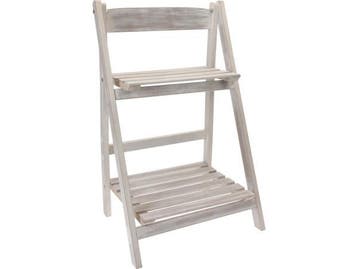 Veiling - Plantenrek Whitwash Hout Opvouwbaar 32X41X66 CM, Tuin en Terras, Nieuw