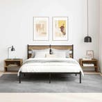 vidaXL Nachtkastje 2 pcs artisanaal eikenkleurig 40 x 40 x, Minder dan 45 cm, Verzenden, Nieuw, Minder dan 55 cm