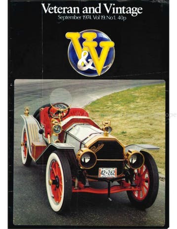 1974 VETERAN AND VINTAGE MAGAZINE 1 ENGELS, Nieuw, Author