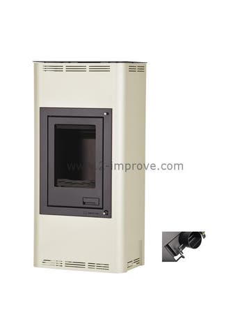 Aquaflame 7 cv-houtkachel Gebroken wit Handmatige bediening, Verzenden, Nieuw