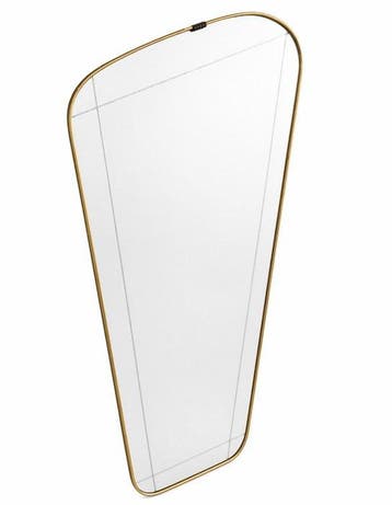 Wandspiegel - Glas, Messing - Vintage wandspiegel