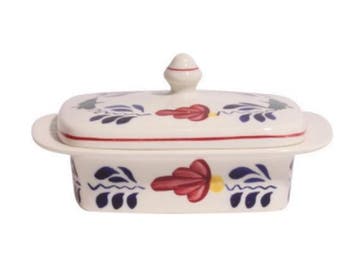 Boerenbont Botervloot met deksel (Boerenbont servies), Verzenden, Nieuw, Aardewerk, Overige typen
