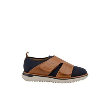GIORGIO ARMANI - 10 UK - 44 IT - Shoes Sneakers Blue Brown, Nieuw
