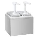 GGM Gastro | Sausdispenser - 2x 2 liter - RVS frame | SSH22, Verzenden, Nieuw in verpakking, RVS Meubilair
