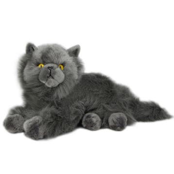 Carldick Perzische kat knuffel - pluche - 30 cm - grijs, Verzenden, Nieuw