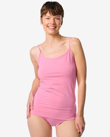 HEMA Dameshemd katoen spaghettibandjes roze, Verzenden, Roze