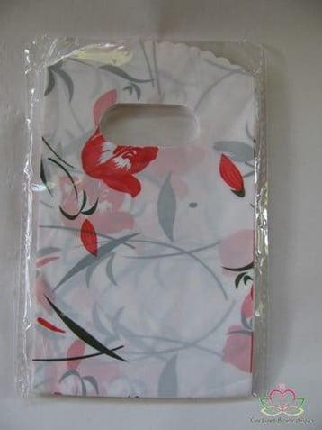 Cadeauzakje giftbag Rood Bloemen ca. 50 stuks, Ophalen of Verzenden, Nieuw
