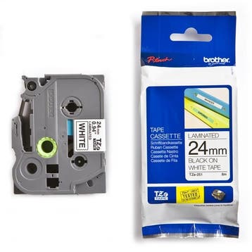 Brother TZe-251 tape zwart op wit 24 mm (origineel), Verzenden, Nieuw, Printertape, Brother