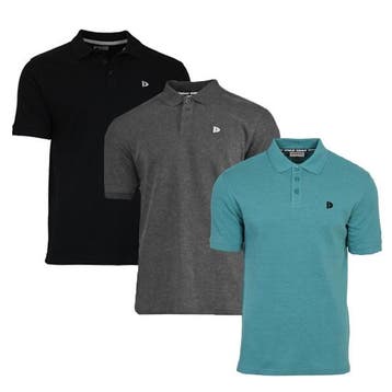Donnay Donnay Heren - 3-Pack - Polo shirt Noah - Zwart /, Verzenden, Nieuw