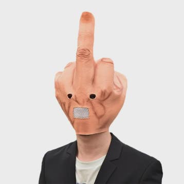 Grappig Middenvinger Masker - Latex Hoofddeksel voor Feestje, Verzenden, Nieuw