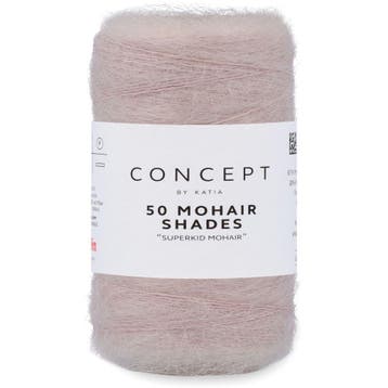 Katia Concept 50 Mohair Shades - 06 zeer lichtroze - Mohai, Ophalen of Verzenden, Nieuw