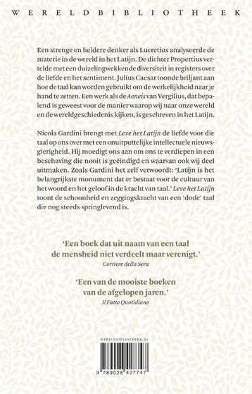 Leve het Latijn 9789028427747 Nicola Gardini, Verzenden, Zo goed als nieuw, Nicola Gardini