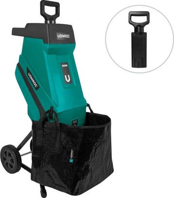 2dekans | VONROC Hakselaar/Shredder 2500W – Voor takken tot, Ophalen of Verzenden, Zo goed als nieuw