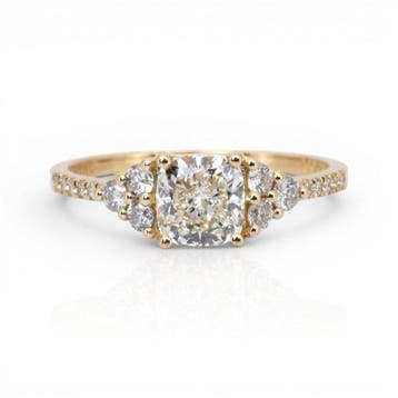 Ring - 18 karaat Geel goud - 1.30ct. tw. Diamant, Nieuw