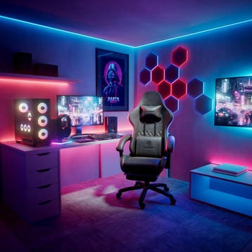 Gaming stoel - Gamestoel - Bureaustoel-Gaming Chair-Bruin, Ophalen, Bruin, Nieuw, Ergonomisch