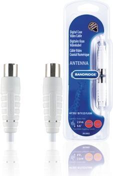 Bandridge BVL8802 Digital Coax Video Cable 2 Meter met Coax, Ophalen of Verzenden, Nieuw
