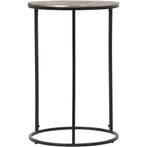 Bijzettafel - Livion Pado Hoog - Rond - 41cm - Zwart/Zilver, Ophalen of Verzenden, Nieuw, Overige materialen
