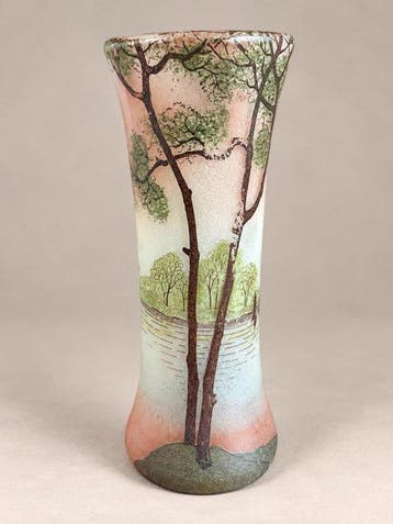 François-Théodore Legras - Vaas - Glas - Art Nouveau-Zeshoek, Antiek en Kunst