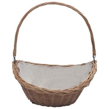 Rieten Mand Bruin 57cm | 40% Korting | Retourdeal, Ophalen of Verzenden, Nieuw, Vrijstaande haard, Houthaard