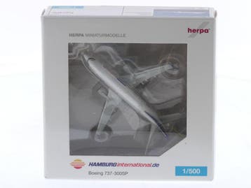 Schaal 1:500 Herpa 515542 Boeing 737-300SP Hamburg Intern..., Ophalen of Verzenden, Zo goed als nieuw