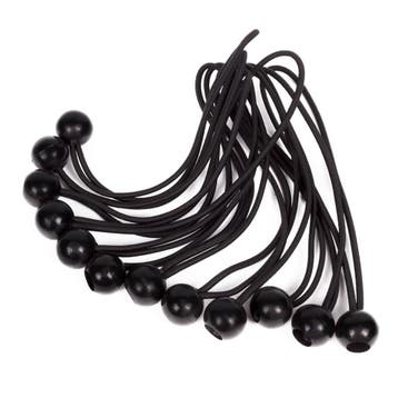 Elastiek Met Bal Zwart - 12 Delig - Spanelastiek - 24cm - Be, Ophalen of Verzenden, Nieuw, Overige typen